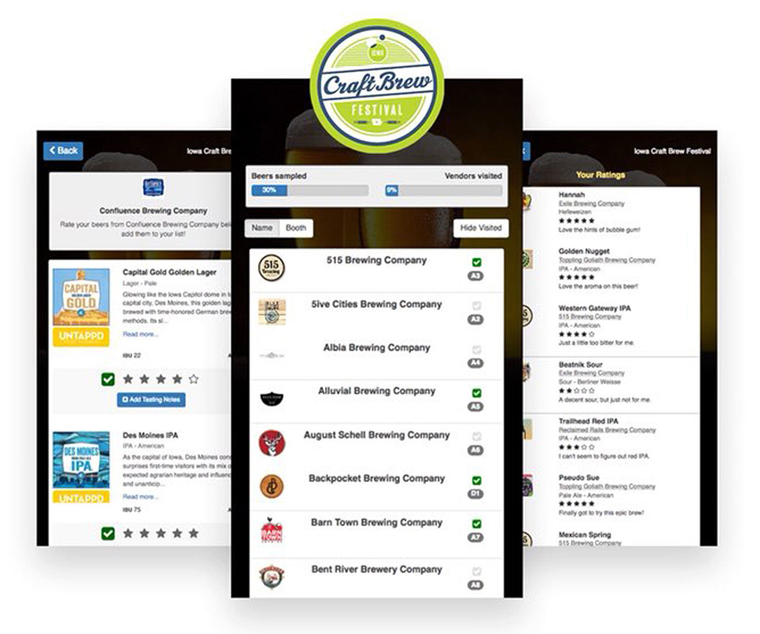 2018 Iowa Craft Brew Festival FlteBrite app